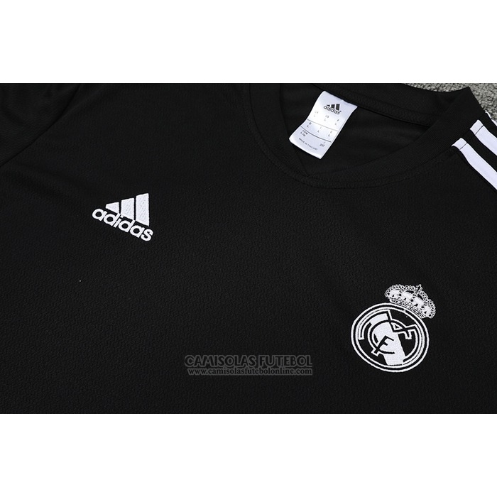 Fato de Treino Real Madrid Manga Curta 2022-2023 Preto Y Purpura - Calcas Curta